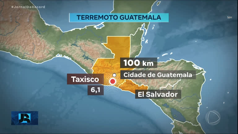 Vídeo: Terremoto de magnitude 6,1 atinge a Guatemala; até o momento, não há feridos