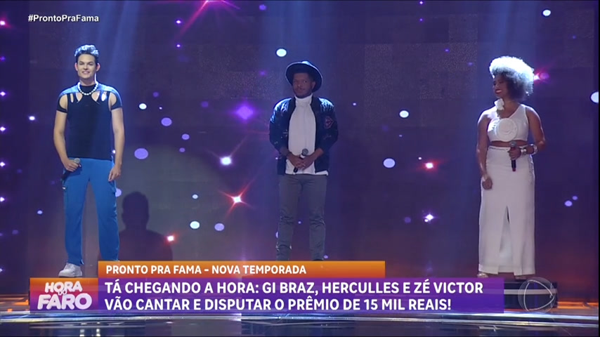 Vídeo: Gi Braz, Herculles e Zé Victor se apresentam no palco do Hora do Faro