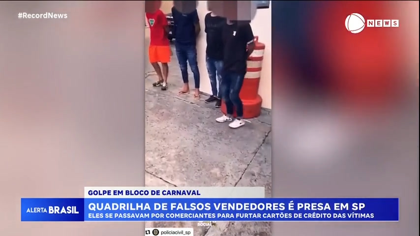 Vídeo: Golpe em bloco de carnaval: quadrilha de falsos vendedores é presa em SP