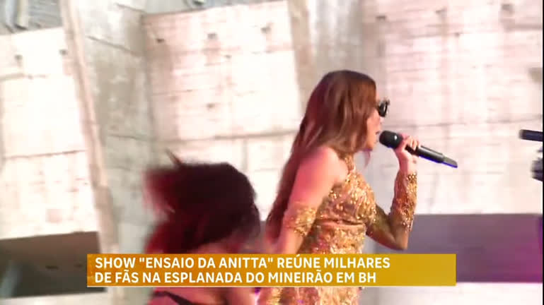 Vídeo: Anitta fala sobre relação com MG após show no Mineirão, em BH