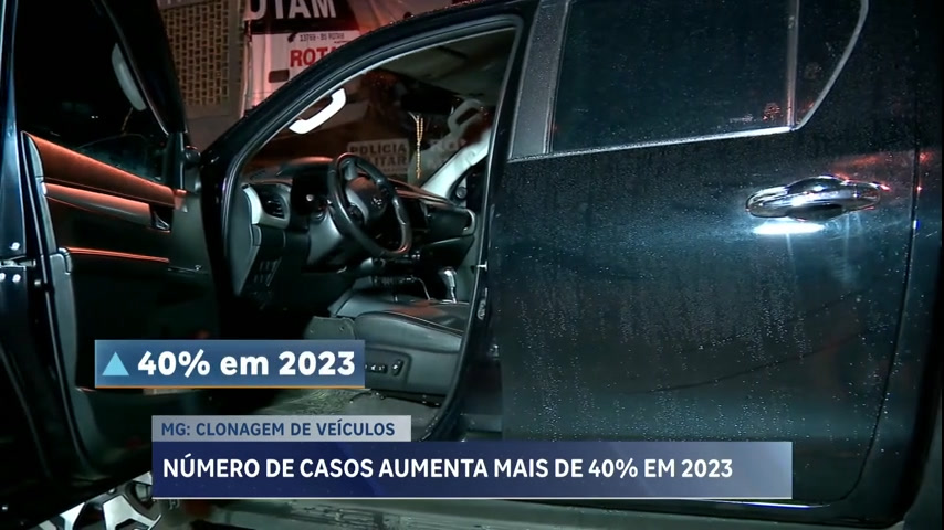 Número de veículos clonados aumenta mais de 40% em 2023, em MG
