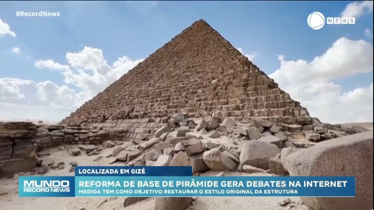 Vídeo: Reforma de base de pirâmide no Egito gera polêmica e debates nas redes sociais