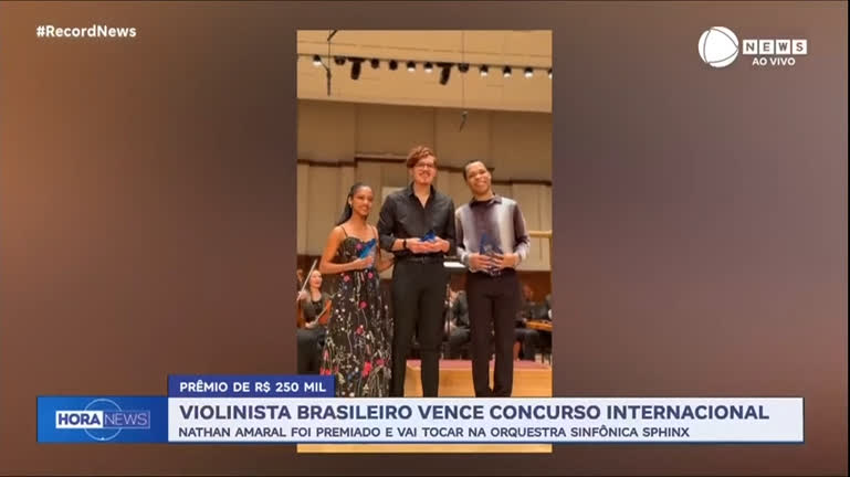 Vídeo: Violinista brasileiro ganha concurso internacional de música com prêmio de R$ 250 mil