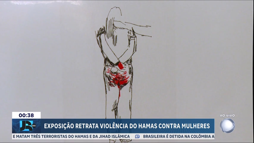 Vídeo: Exposição em SP retrata violência do Hamas contra mulheres