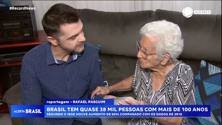 Vídeo: Brasil tem cerca de 38 mil pessoas com mais de 100 anos de idade; conheça histórias