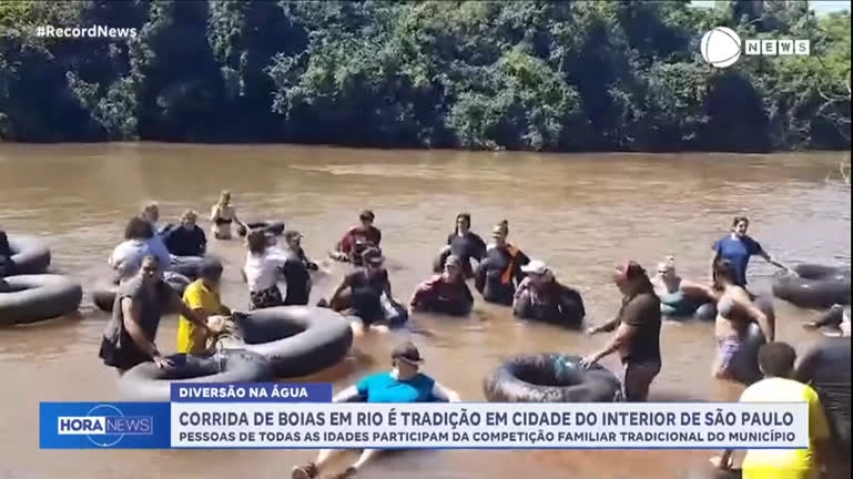 Vídeo: Corrida de boias: competição em rio é tradição no interior de São Paulo