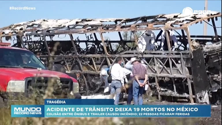 Vídeo: Acidente de trânsito deixa 19 mortos e 22 feridos no México