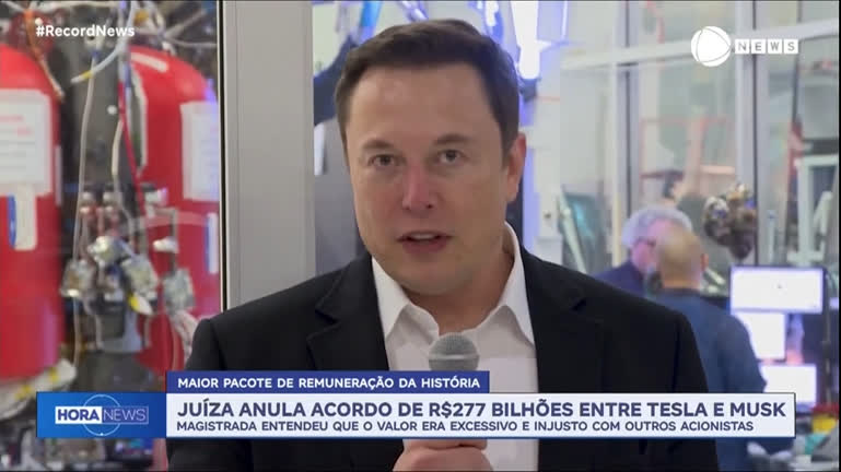 Vídeo: R$ 277 bilhões: maior pacote de remuneração da história, entre Elon Musk e Tesla, é anulado