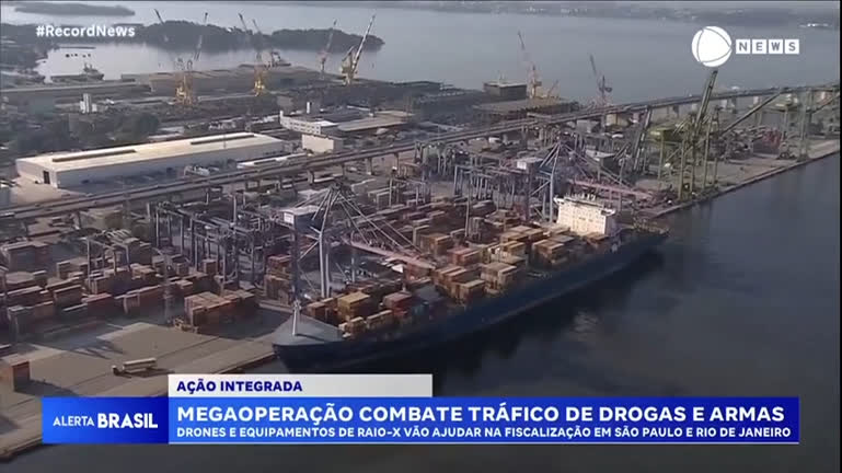 Vídeo: Megaoperação contra o tráfico de drogas entra em ação em portos de São Paulo e do Rio