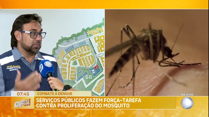 Vídeo: Serviços públicos fazem força-tarefa contra a proliferação do mosquito da dengue no Guará (DF)