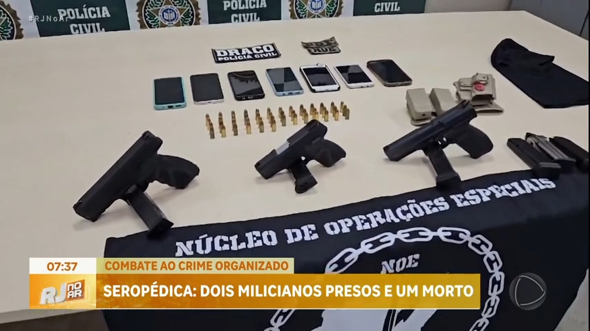 Vídeo: Miliciano é morto e dois são presos na Baixada Fluminense