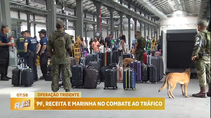 Vídeo: PF, Receita e Marinha fazem operação contra o tráfico no Rio