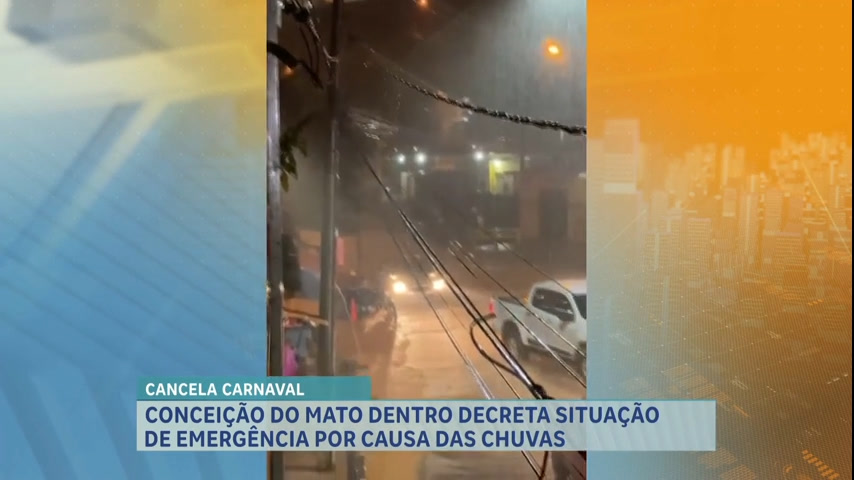 Vídeo: Cidade turística de Minas Gerais cancela Carnaval após temporal