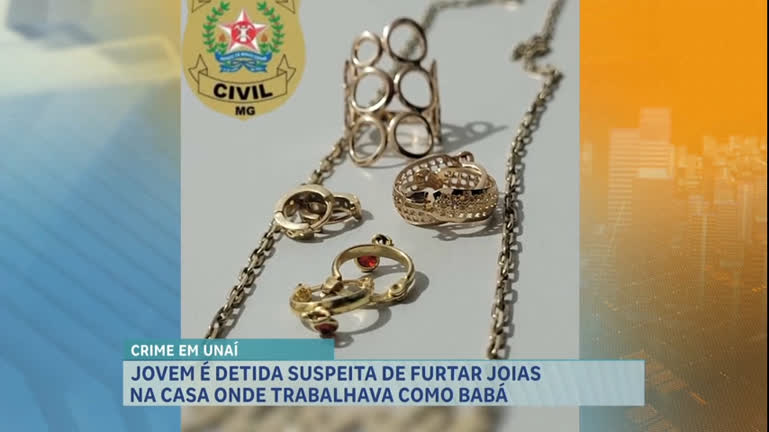 Vídeo: Babá é detida como suspeita de furtar R$ 20 mil em joias na casa onde trabalhava em MG