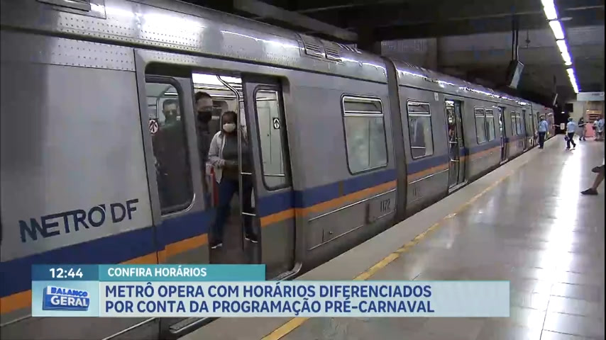 Vídeo: Metrô altera horários por conta da programação pré-carnaval