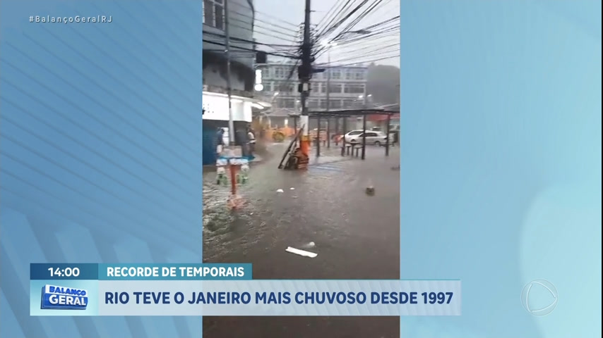 Vídeo: Índices batem recorde e Rio tem janeiro mais chuvoso desde o ano de 1997