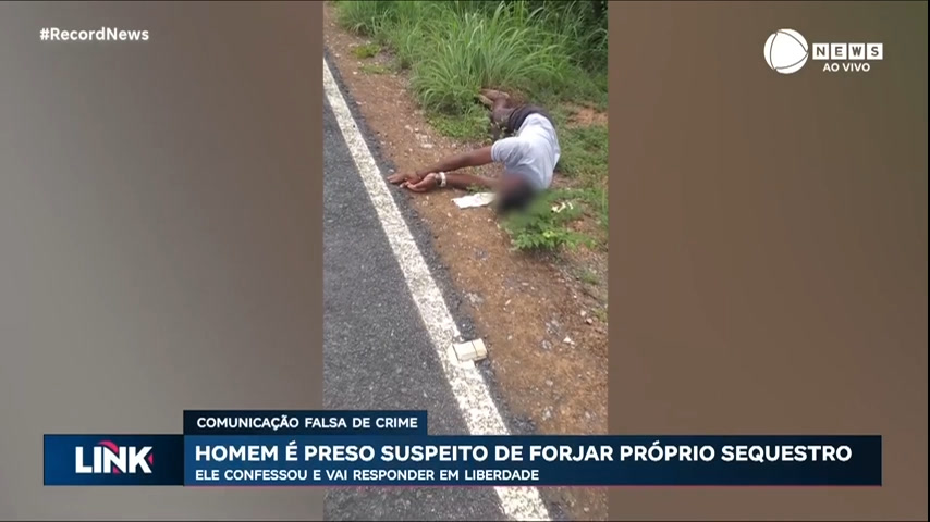 Vídeo: Homem é preso suspeito de forjar seu próprio sequestro no interior de Minas Gerais