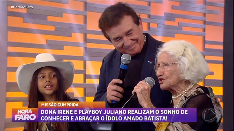 Vídeo: Amado Batista realiza sonho de Playboy Juliano e Vovó da Balada e canta com os fãs