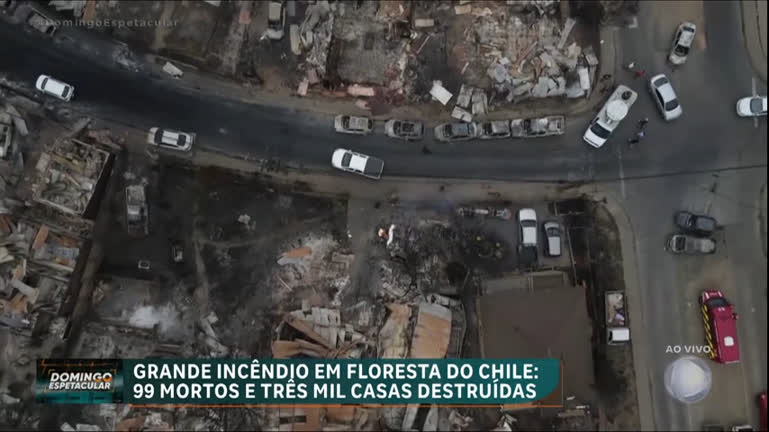 Vídeo: Incêndio no Chile deixa 99 mortos e mais de 3 mil casas destruídas