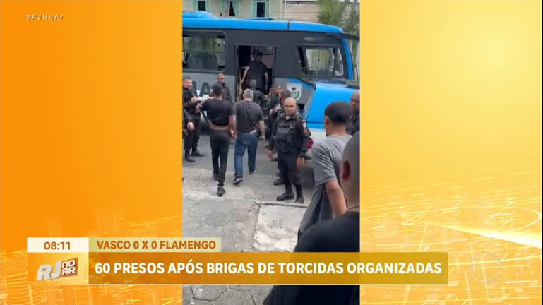 Vídeo: Polícia prende 60 pessoas após briga entre torcidas organizadas na região metropolitana do Rio