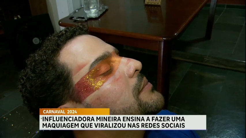 Vídeo: Influenciadora digital mineira ensina maquiagem especial de Carnaval que bombou nas redes sociais