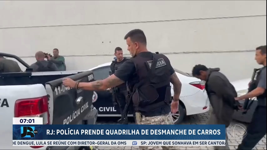 Vídeo: Polícia do Rio prende quadrilha de desmanche de carros