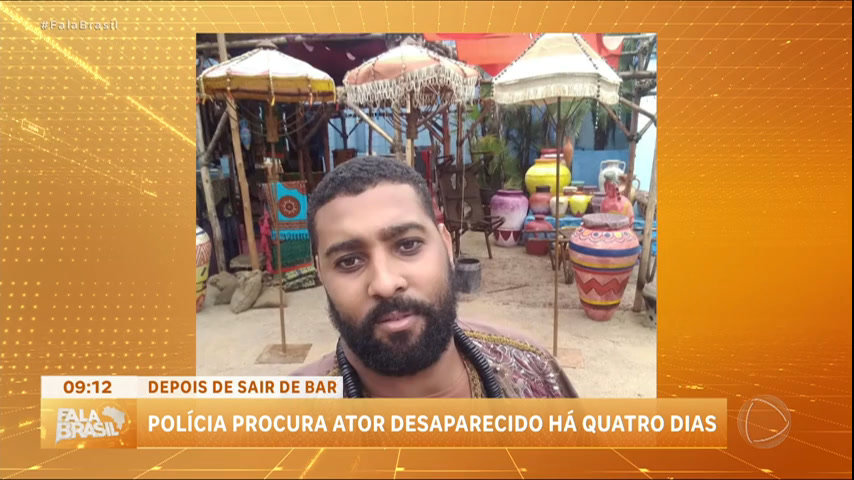 Vídeo: Polícia procura Edson Caldas Barboza, ator desaparecido há quatro dias no RJ