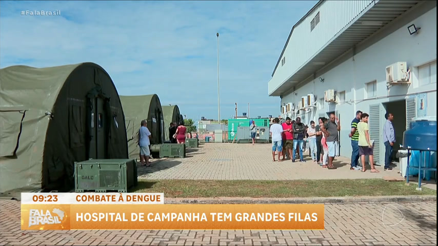 Vídeo: Hospital de campanha é montado para atender pacientes com dengue em Brasília