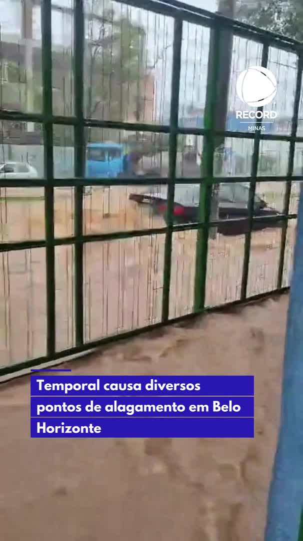 Temporal causa diversos pontos de alagamento e interdição de ruas Belo Horizonte