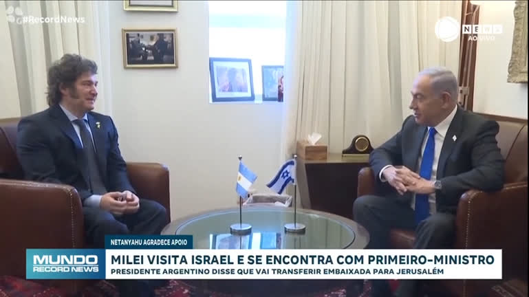 Vídeo: Em Israel, Milei anuncia transferência da embaixada argentina para Jerusalém