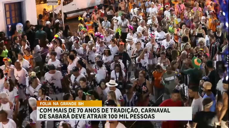 Vídeo: Com mais de 70 anos de tradição, Carnaval promete trazer centenas de foliões para Sabará (MG)