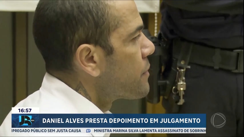 Vídeo: Em julgamento, Daniel Alves diz que relação com mulher que o acusa foi consensual