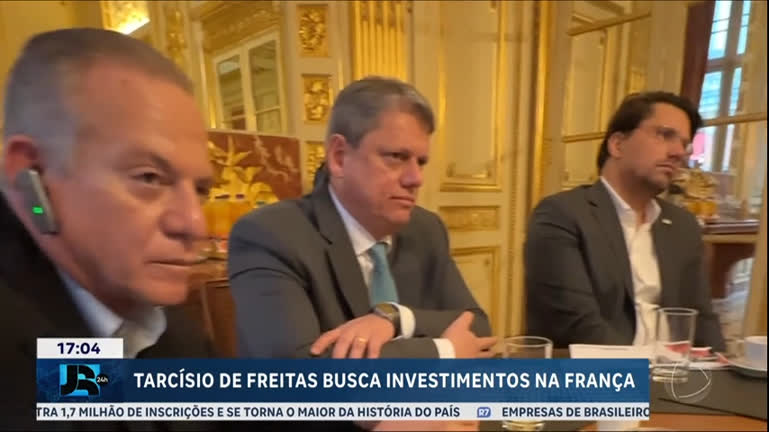 Vídeo: Tarcísio de Freitas busca investimentos para São Paulo na França