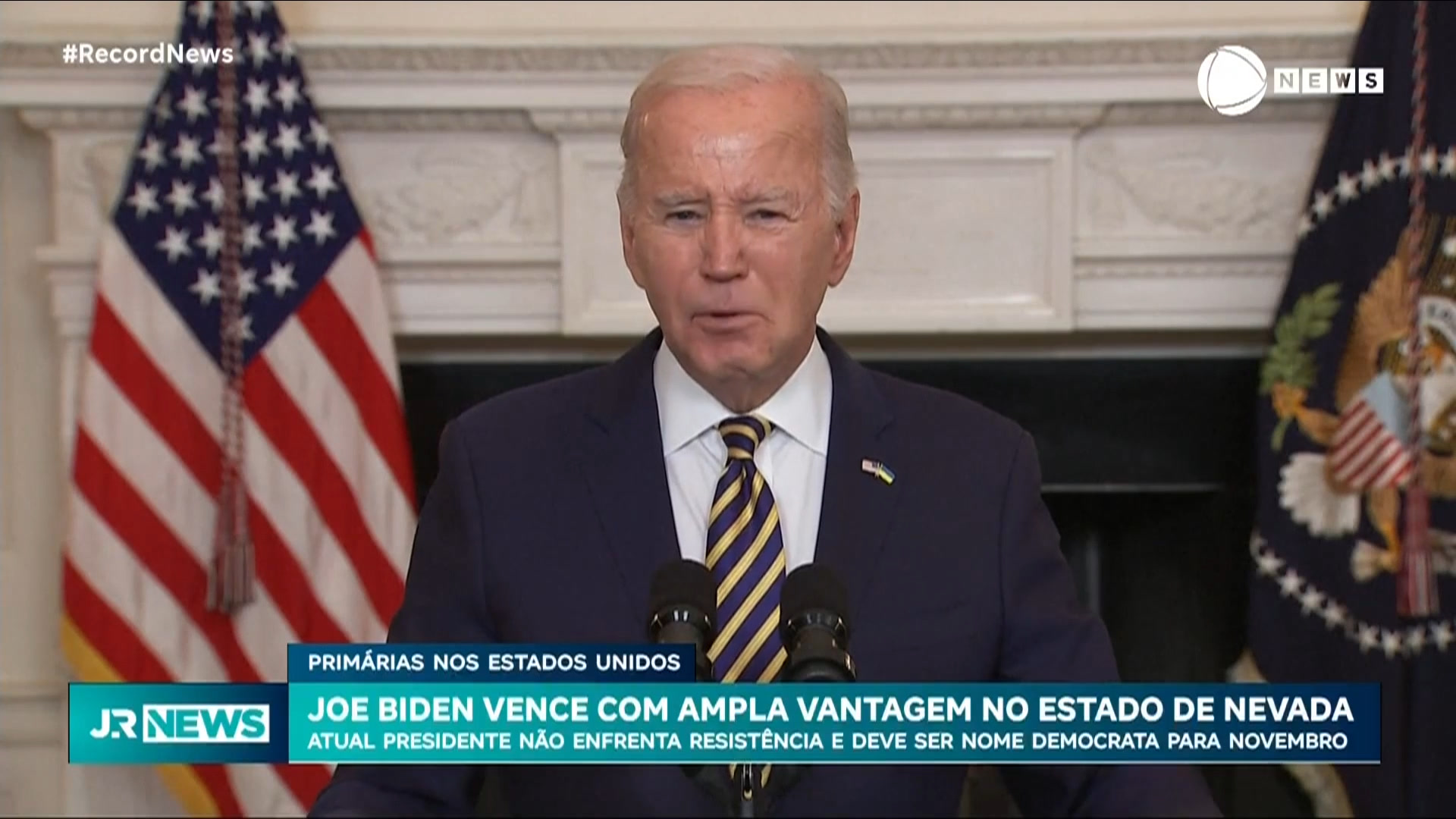 Vídeo: Joe Biden vence com ampla vantagem nas primárias de Nevada, nos Estados Unidos