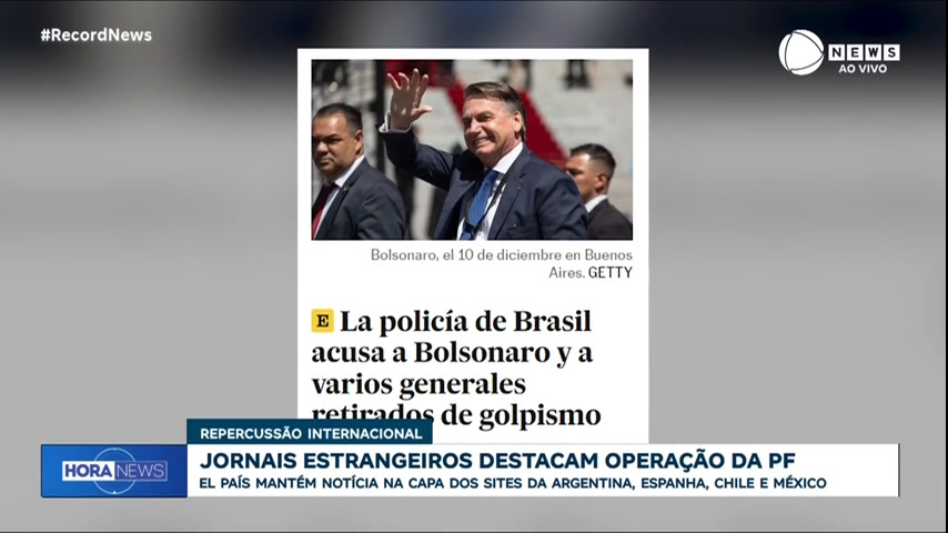 Vídeo: Imprensa internacional destaca operação da PF em torno de Bolsonaro