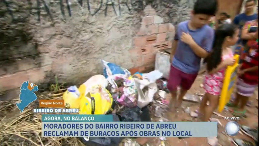 Vídeo: Bairro a Bairro: moradores reclamam de buraco na rua após obra em BH