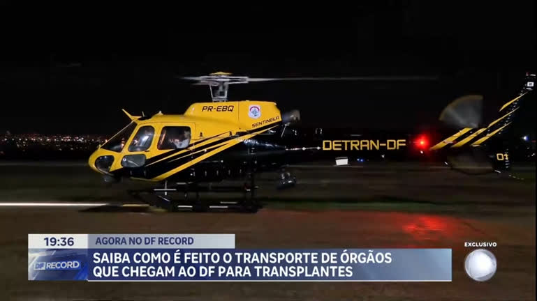 Vídeo: Saiba como é feito transporte de órgãos que chegam ao DF para transplantes