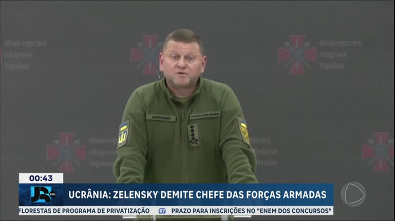 Vídeo: Zelensky demite chefe das forças armadas da Ucrânia