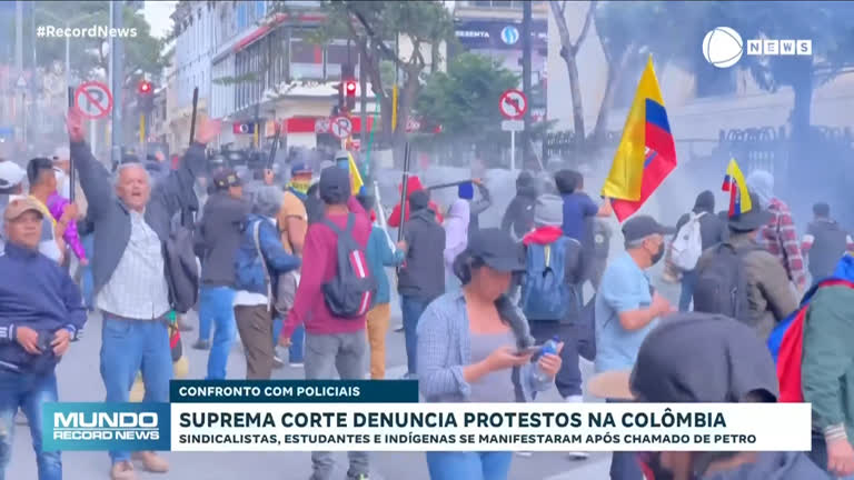 Vídeo: Suprema Corte colombiana denuncia 'bloqueio violento' do país por centenas de manifestantes