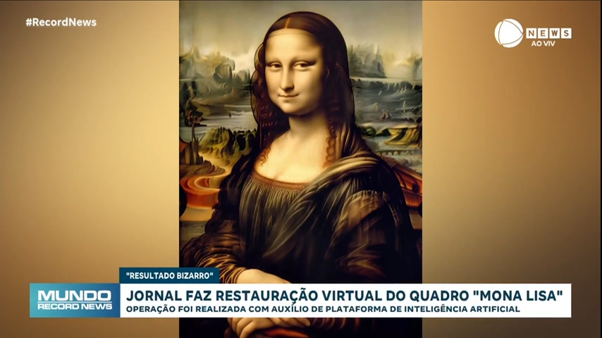Vídeo: Jornal britânico restaura 'Mona Lisa' com ajuda de inteligência artificial; veja como ficou