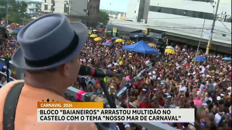 Vídeo: Bloco Baianeiros arrasta multidão com o tema "Nosso Mar de Carnaval", em BH