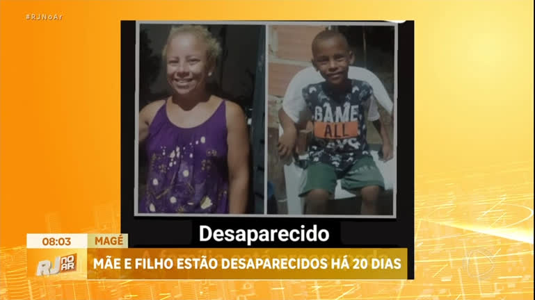Vídeo: Mãe filho estão desaparecidos há quase 20 dias na Baixada Fluminense