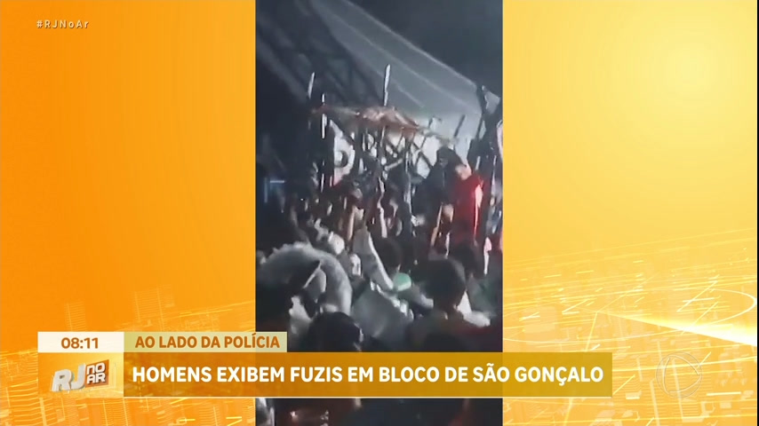 Vídeo: Grupo exibe réplicas de fuzis em bloco na região metropolitana do Rio