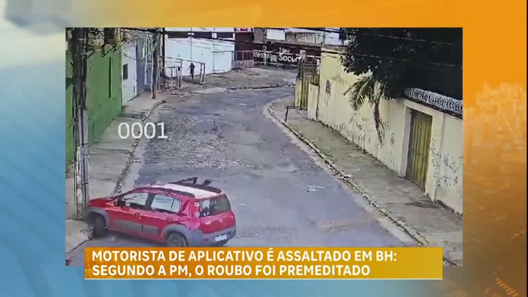 Vídeo: Motorista de aplicativo é assaltado em Belo Horizonte