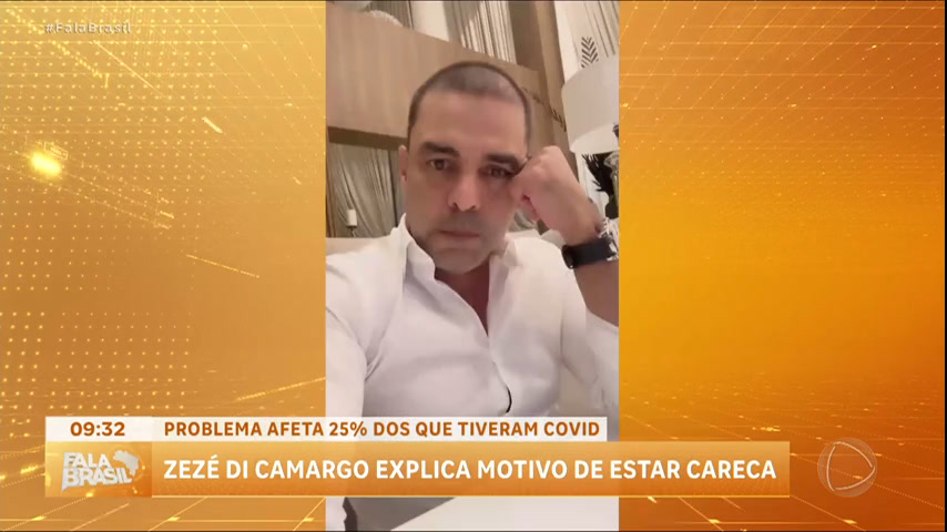Vídeo: Zezé Di Camargo revela que perdeu cabelo após diagnóstico de Covid-19