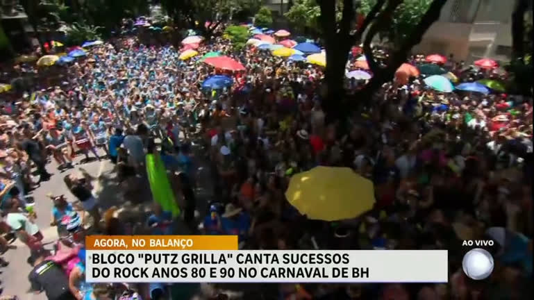 Vídeo: Bloco carnavalesco Putz Grilla leva o rock para a folia de Belo Horizonte