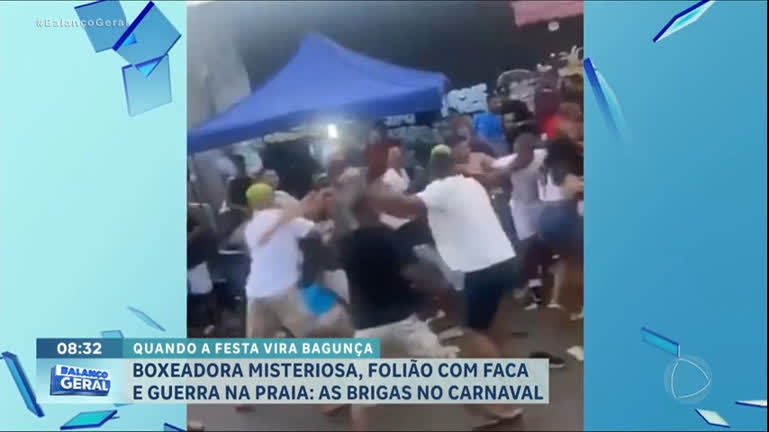 Vídeo: Carnaval é marcado por brigas violentas entre foliões e policiais