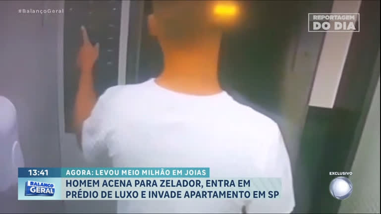 Vídeo: Reportagem do Dia : Homem finge ser parente de morador, invade condomínio e rouba joias de idosa em SP