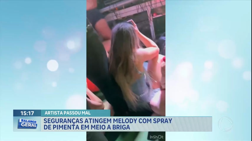 Vídeo: Seguranças atingem Melody com spray de pimenta durante briga em trio elétrico