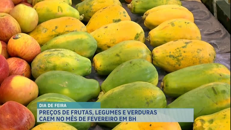 Vídeo: Dia de Feira: pesquisa mostra queda em preços de frutas, legumes e verduras em BH